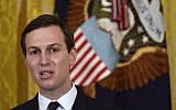 Senior White House adviser Jared Kushner in the East Room of the White House in Washington, DC, May 18, 2018. (Susan Walsh/ AP)
