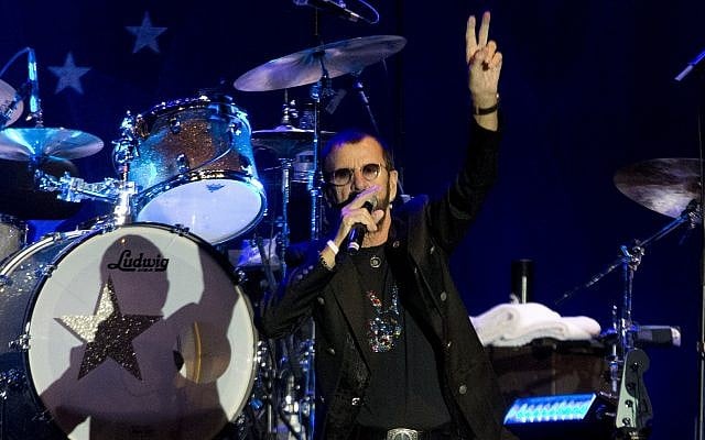 Illustrative: Ringo Starr performs in Tel Aviv, Israel, Saturday, June 23, 2018. (AP Photo/Ariel Schalit) Illustrative: Ringo Starr performs in Tel Aviv, Israel, Saturday, June 23, 2018. (AP Photo/Ariel Schalit)