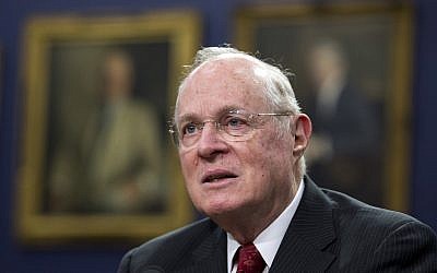 Supreme Court Associate Justice Anthony Kennedy testifies before a House Committee on Appropriations Subcommittee on Financial Services hearing in Washington, March 23, 2015. (AP Photo/Manuel Balce Ceneta)