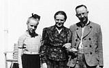 The family of Nazi SS chief Heinrich Himmler: daughter Gudrun, left, wife Margaret, center, and Heinrich, right, date unknown. (German Federal Archive, Image 146-1969-056-55/Wikipedia/CC BY-SA)
