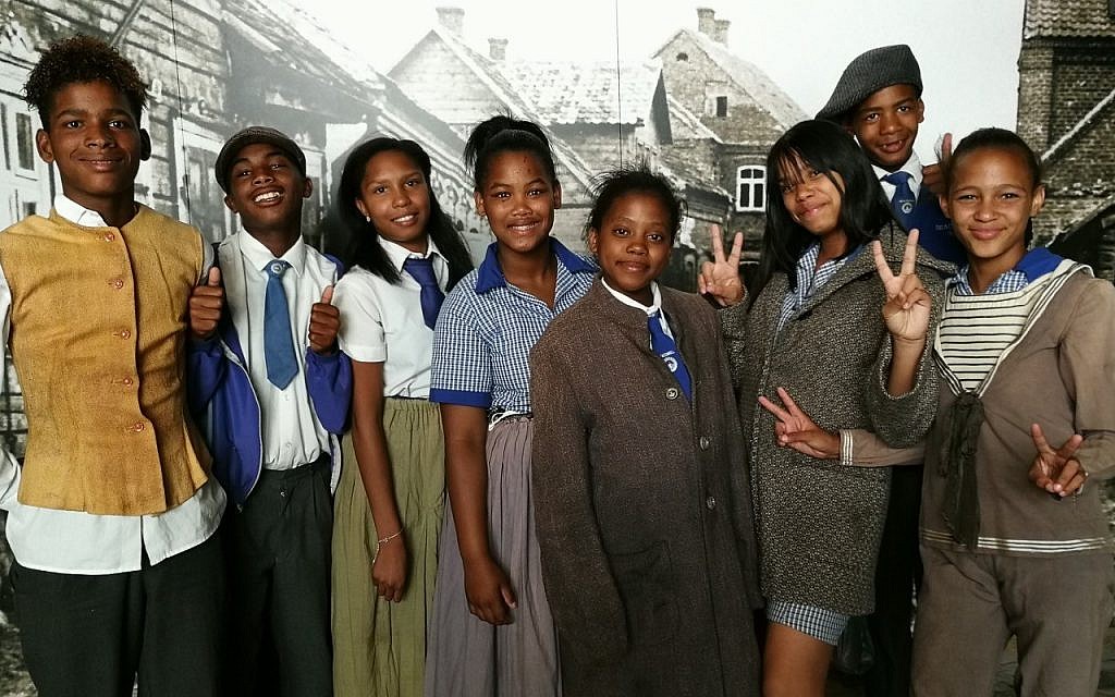 Students dress in shtetl clothing as part of the Education Outreach program at the South African Jewish Museum. (Courtesy South African Jewish Museum)