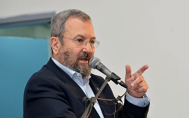 Former prime minister Ehud Barak in Tel Aviv, on December 22, 2017. (Flash90) Former prime minister Ehud Barak in Tel Aviv, on December 22, 2017. (Flash90)
