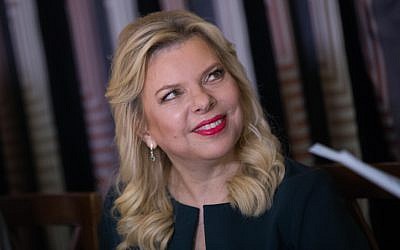 Sara Netanyahu, wife of Prime Minister Benjamin Netanyahu, on January 22, 2018. (Yonatan Sindel/Flash90)