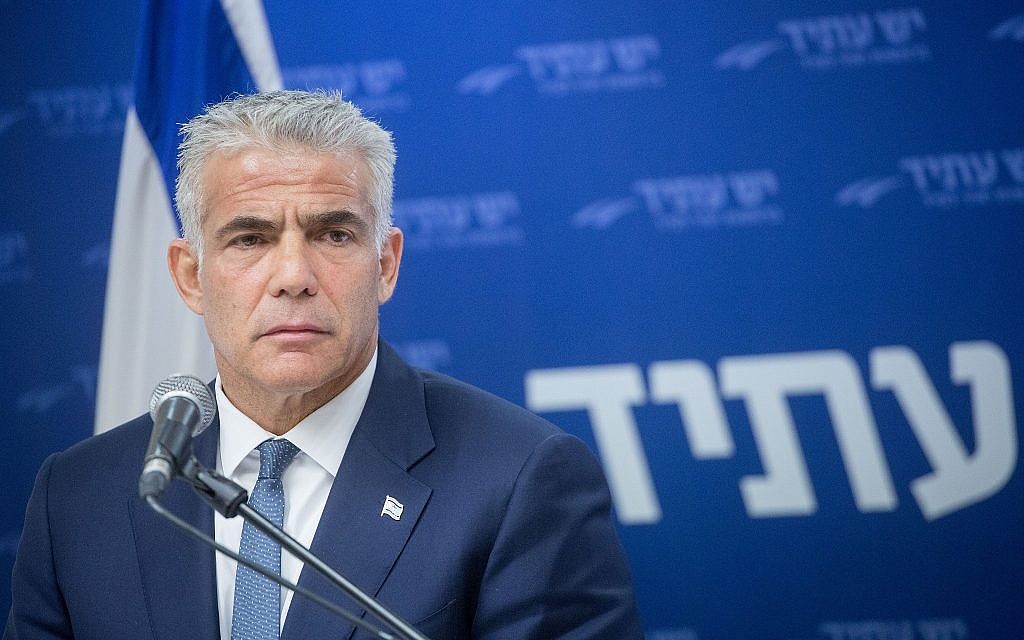 Yesh Atid chairman Yair Lapid leads his weekly faction meeting in the Knesset, June 4, 2018. (Miriam Alster/Flash90) Yesh Atid chairman Yair Lapid leads his weekly faction meeting in the Knesset, June 4, 2018. (Miriam Alster/Flash90)