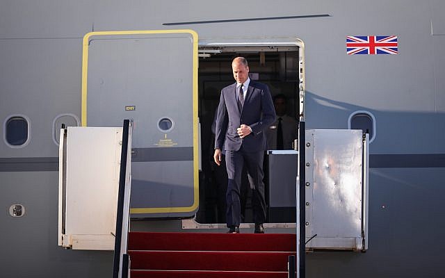 Prince William arrives at Ben Gurion International Airport on June 25, 2018. (Hadas Parush/Flash90) Prince William arrives at Ben Gurion International Airport on June 25, 2018. (Hadas Parush/Flash90)