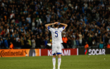 Rami Gershon of the Israel national soccer team reacts after a Euro 2016 qualifying match against Belgium at Teddy Stadium in Jerusalem, March 31, 2015. (Yonatan Sindel/Flash90)