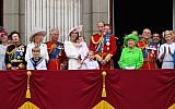 The royal family, with Prince William in the center alongside his wife, Catherine, and their two children, in London during the Trooping the Colour, this year marking the queen’s 90th birthday, June 11, 2016. (Ben A. Pruchnie/Getty Images)