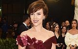 Scarlett Johansson attends the Costume Institute Gala at The Metropolitan Museum of Art on May 7, 2018 in New York City. (Jamie McCarthy/Getty Images via JTA)