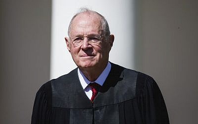 Supreme Court Justice Anthony Kennedy is seen during a ceremony at the White House, April 10, 2017. (Eric Thayer/Getty Images via JTA)