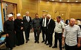 Deputy Minister Michael Oren, third from left, with Arab dignitaries at an event marking Ramadan at the Knesset, June 12, 2018 (Raphael Ahren/TOI)