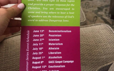 A flier from the Greenville Avenue Church of Christ in Richardson, Texas. (Screenshot via Twitter)