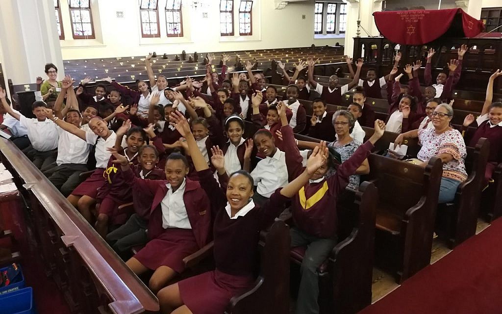 Students participating in the Education Outreach program at the South African Jewish Museum in Cape Town. (Courtesy South African Jewish Museum)