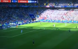 Wide-angled footage broadcast in Israel of the Argentina-Iceland soccer match in the FIFA World Cup on June 16, 2018. (Screen capture: Twitter)