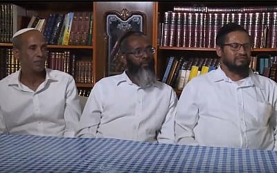 Employees of the Barkan Winery who were transferred from their jobs over questions of their Jewishness. (screen capture: Kan)