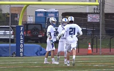 Members of Staples High School lacrosse team in 2018. (Screen capture: YouTube)