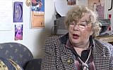 Holocaust survivor and Palestinian rights advocate Felicia Langer interviewed in 2012. (Screen capture: YouTube)