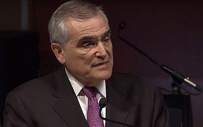 Steven Nasatir, the outgoing CEO of Chicago’s Jewish federation, pictured in 2017. (YouTube screenshot).