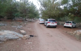 Police investigators in Modi'in Forest on Friday, June 1, 2018, at the site where the body of diamond merchant Boris Botashvilli was found in what officials said was a suspected murder. (Courtesy Israel Police)