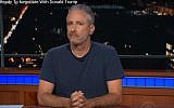 Comedian Jon Stewart takes on Donald Trump during a guest appearance on 'The Late Show with Stephen Colbert,' on June 28, 2018.