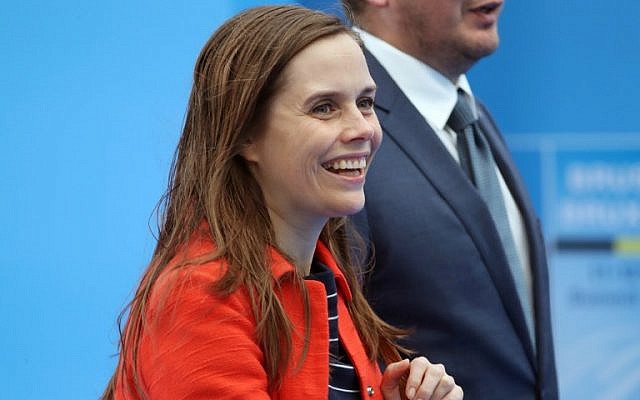 Iceland's Prime Minister Katrin Jakobsdottir arrives for the second day of the NATO (North Atlantic Treaty Organization) summit, in Brussels, on July 12, 2018. (AFP PHOTO / POOL / Tatyana ZENKOVICH) Iceland's Prime Minister Katrin Jakobsdottir arrives for the second day of the NATO (North Atlantic Treaty Organization) summit, in Brussels, on July 12, 2018. (AFP PHOTO / POOL / Tatyana ZENKOVICH)