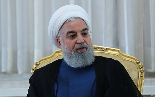 A handout picture provided by the Iranian presidency shows Iranian president Hassan Rouhani (C) during a meeting in Tehran on July 14, 2018. (AFP PHOTO / IRANIAN PRESIDENCY) A handout picture provided by the Iranian presidency shows Iranian president Hassan Rouhani (C) during a meeting in Tehran on July 14, 2018. (AFP PHOTO / IRANIAN PRESIDENCY)