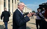 US Defense Secretary Jim Mattis speaks to the media before hosting the foreign minister of Oman at the Pentagon in Arlington, Virginia, on July 27, 2018. (Mark Wilson/Getty Images/AFP)