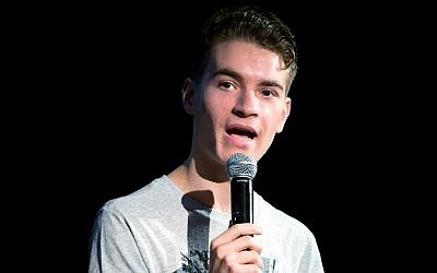 Ari Hershkowitz speaks at the DOC NYC documentary film festival in 2017. (Courtesy)