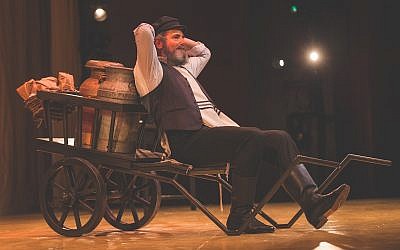 Steven Skybell as Tevye singing 'If I Were a Rich Man' in the National Yiddish Theatre Folksbiene's production of 'Fiddler on the Roof.' (Victor Nechay/ ProperPix.com)