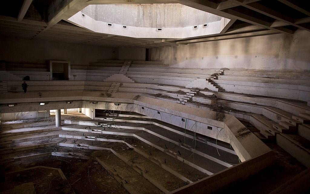 This Monday, June 25, 2018 file photo shows a view of the plenum hall of what was to be a Palestinian parliament in Abu Dis in the West Bank. (AP Photo/Dusan Vranic, File) This Monday, June 25, 2018 file photo shows a view of the plenum hall of what was to be a Palestinian parliament in Abu Dis in the West Bank. (AP Photo/Dusan Vranic, File)