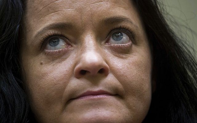Beate Zschaepe arrives for a verdict in the NSU case in Munich, southern Germany, Wednesday, July 11, 2018 (Peter Kneffel/pool photo via AP) Beate Zschaepe arrives for a verdict in the NSU case in Munich, southern Germany, Wednesday, July 11, 2018 (Peter Kneffel/pool photo via AP)