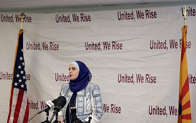 U.S. Senate, Monday, July 31, 2017, at the Democratic headquarters in Phoenix. Abboud is challenging Sen. Jeff Flake, R-Ariz, for his seat in 2018. (AP Photo/Matt York) U.S. Senate, Monday, July 31, 2017, at the Democratic headquarters in Phoenix. Abboud is challenging Sen. Jeff Flake, R-Ariz, for his seat in 2018. (AP Photo/Matt York)