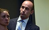 White House Senior policy adviser Stephen Miller, right, listens during an event with President Donald Trump on the White House complex in Washington, June 22, 2018. (Susan Walsh/AP)