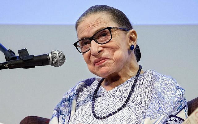 US Supreme Court Justice Ruth Bader Ginsburg speaks after the screening of 'RBG,' a documentary about her, in Jerusalem, Thursday, July 5, 2018. (AP Photo/Caron Creighton) US Supreme Court Justice Ruth Bader Ginsburg speaks after the screening of 'RBG,' a documentary about her, in Jerusalem, Thursday, July 5, 2018. (AP Photo/Caron Creighton)