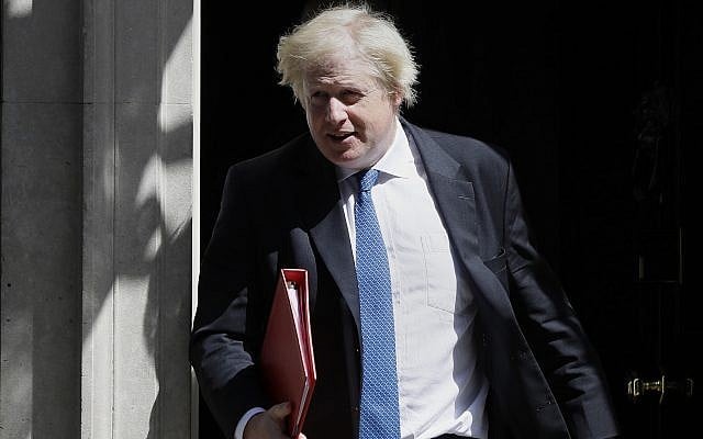 In this file photo dated June 13, 2018, Britain's Foreign Minister Boris Johnson leaves 10 Downing Street in London. (AP Photo/Kirsty Wigglesworth, File) In this file photo dated June 13, 2018, Britain's Foreign Minister Boris Johnson leaves 10 Downing Street in London. (AP Photo/Kirsty Wigglesworth, File)