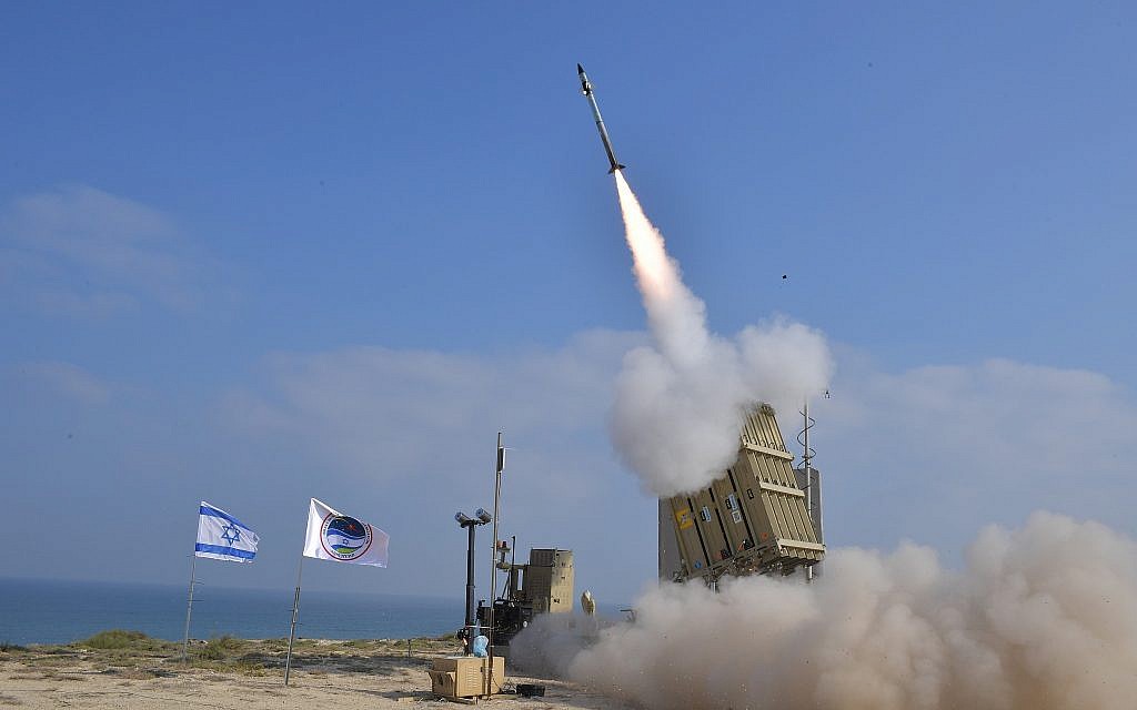 Illustrative: A missile launched from Palmachim air base in central Israel on July 4, 2018. (Defense Ministry) Illustrative: A missile launched from Palmachim air base in central Israel on July 4, 2018. (Defense Ministry)