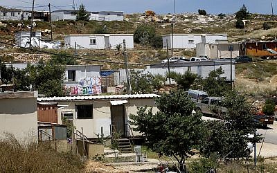 View of the Givat Asaf outpost, near the Beit El settlement in the West Bank. (Miriam Alster/ Flash 90)
