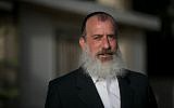 Jerusalem deputy mayor and mayoral candidate Yossi Deitch seen before a meeting in Jerusalem on July 24, 2018. (Yonatan Sindel/Flash90)