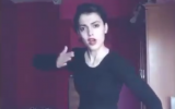 Maedeh Hojabri of Iran dances in a video uploaded to social media. She was detained by Iranian authorities over the videos. (Screen capture: Twitter)