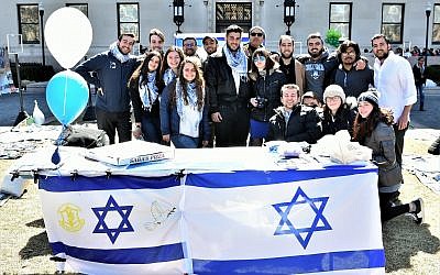 Illustrative: Students at a "Hebrew Liberation Week" event at Columbia University, initiated in 2017  (Maccabee Task Force)