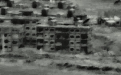 A Syrian military position that was attacked by the Israeli Air Force on July 12, 2018, in response to a Syrian military drone that infiltrated into Israeli territory the day before. (Screen capture: Israel Defense Forces)
