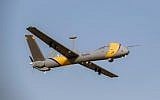 An Elbit Systems Ltd. Hermes 900 StarLiner drone, capable of flying in domestic, civilian airspace alongside commercial jets. (Elbit Systems Ltd.)