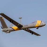 An Elbit Systems Ltd. Hermes 900 StarLiner drone, capable of flying in domestic, civilian airspace alongside commercial jets. (Elbit Systems Ltd.)