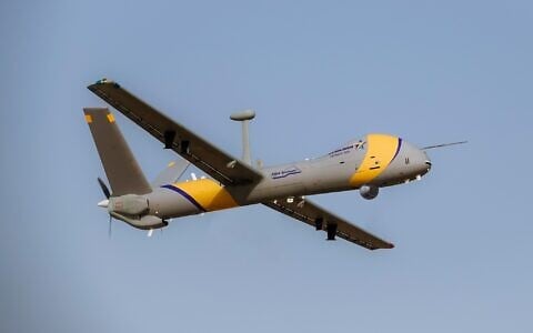 An Elbit Systems Ltd. Hermes 900 StarLiner drone, capable of flying in domestic, civilian airspace alongside commercial jets. (Elbit Systems Ltd.)