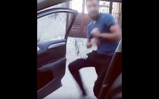 A Palestinian man performs the 'Kiki Challenge' (YouTube screenshot) A Palestinian man performs the 'Kiki Challenge' (YouTube screenshot)