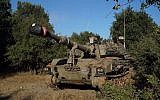 An IDF tank deployed to the Golan Heights, near the Syria border, on July 1, 2018. (Israel Defense Forces)