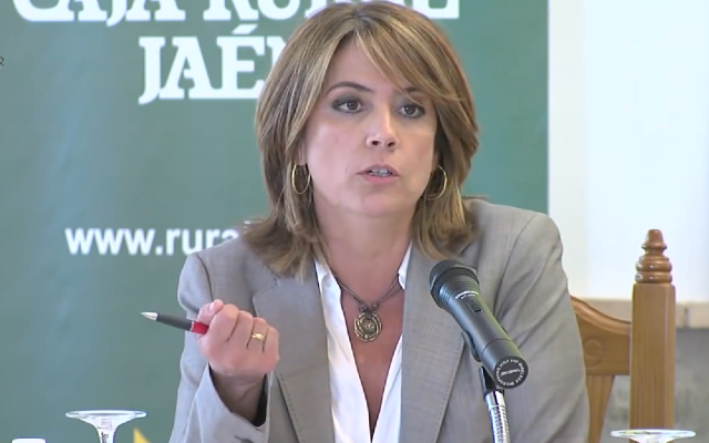 Spanish Justice Minister Dolores Delgado. (YouTube screenshot)