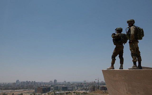 IDF soldiers take part in an exercise simulating warfare in the Gaza Strip in July 2018. (Israel Defense Forces) IDF soldiers take part in an exercise simulating warfare in the Gaza Strip in July 2018. (Israel Defense Forces)