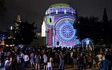 A captivating projection on the Hurva Synagogue, in the 2018 Jerusalem Light Festival (Courtesy David Saad)