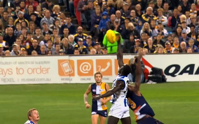 Illustrative image of an Australian Football League match. (Screen capture; YouTube) Illustrative image of an Australian Football League match. (Screen capture; YouTube)