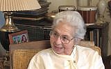 Holocaust survivor Ruth Goldschmiedova Sax. (Screen capture: YouTube)